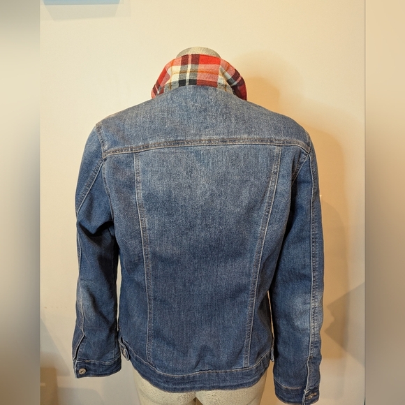 Denim Jacket with Plaid Lining By Parasuco Women's Size M - Picture 8 of 11